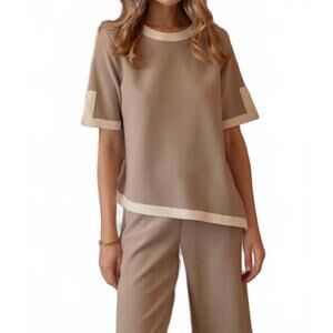 NEW JOH kaya crepe top in khaki